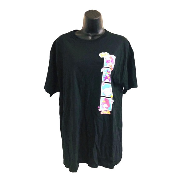 Hello Kitty black relaxed front back graphic print fit t-shirt size small‎ new - Picture 3 of 15